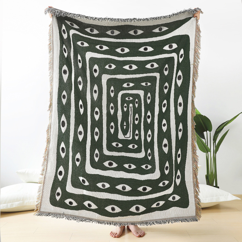 Boho Throw Blanket Fringe - Textilstadt ins Auge Schlange werfen Decke