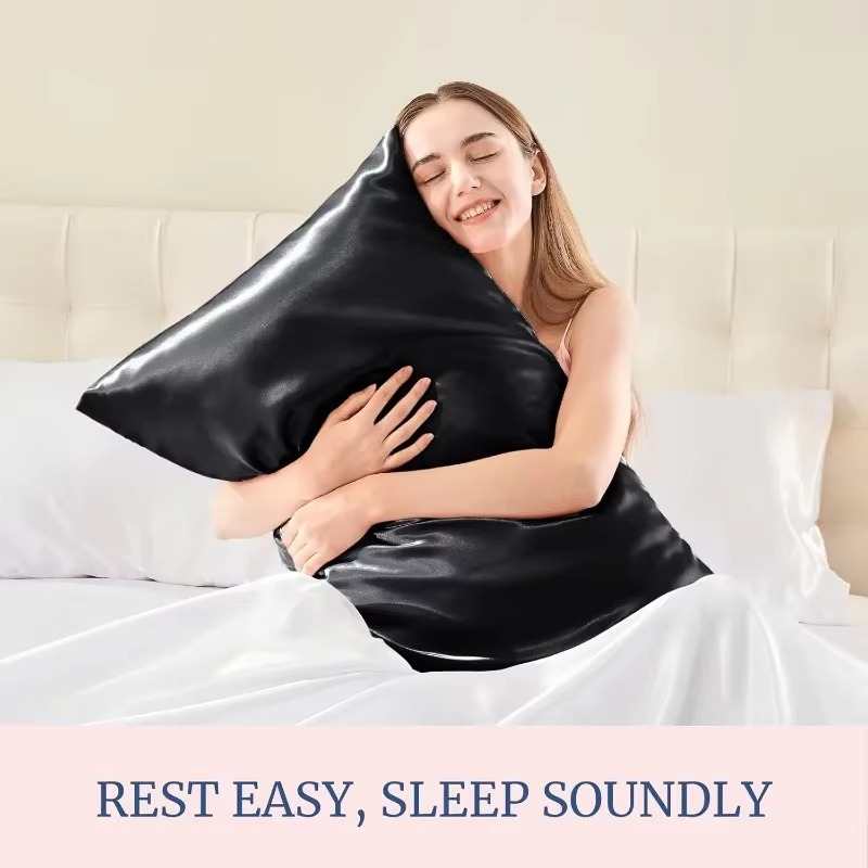 Satin Silk Pillowcase Hair Skin - Für Damen und Herren, 1/2 Stück,