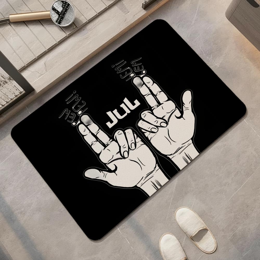 Quick Dry Diatomite Bath Mat - Rapper J-Jul Bodenmatte aus Diatomeenerde, Schnelltrocknend,