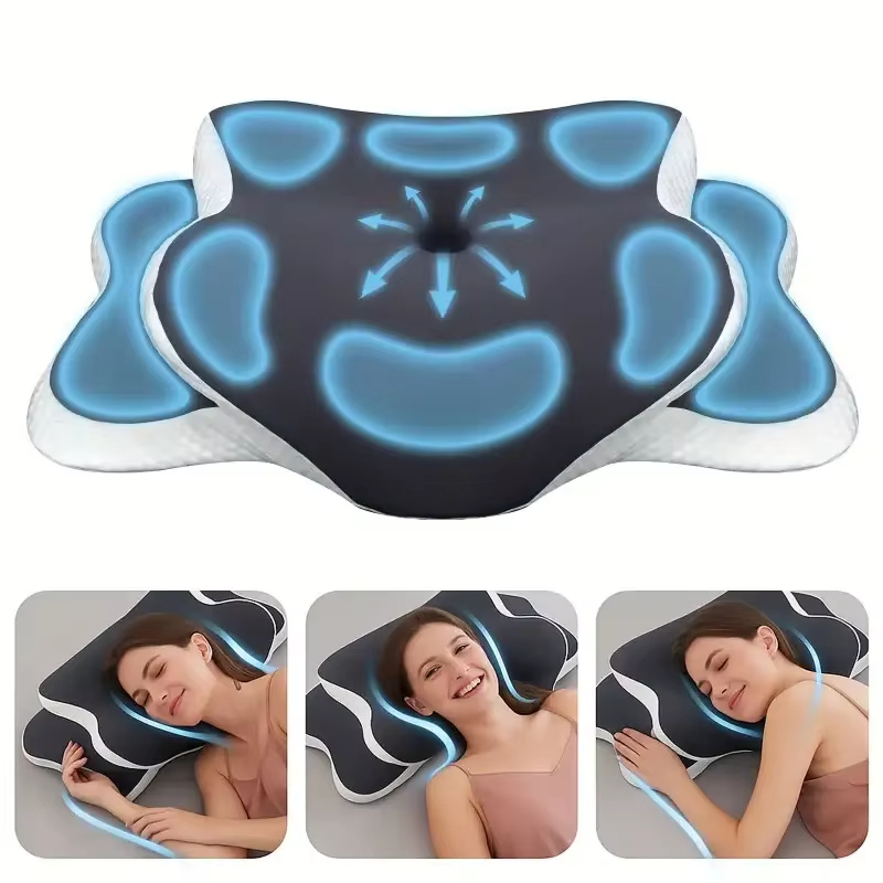 Memory Foam Orthopedic Pillow Neck Pain - Memory-Schaum-Kissen in Schmetterlingsform, Entspannendes Orthopädisches Nackenkissen