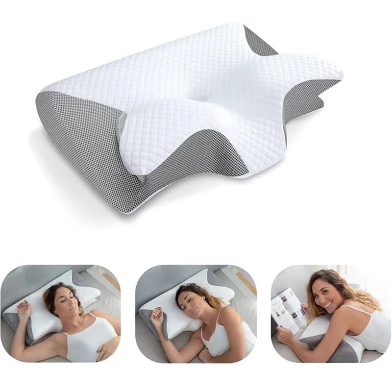 Anti Snore Contour Pillow - Orthopädisches Kontur-Nackenkissen aus Memory-Schaum 2-in-1 Ergonomisches