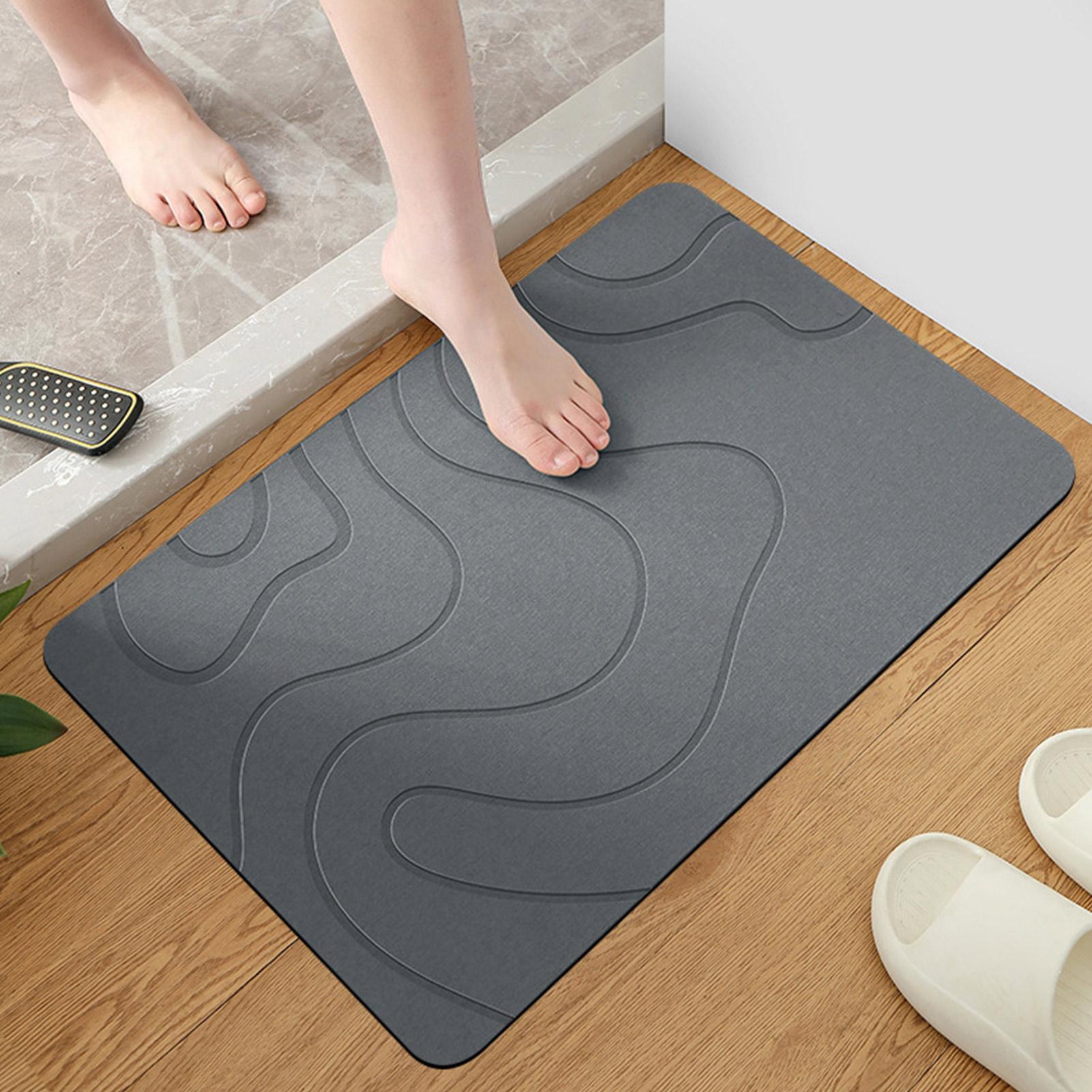 Quick Dry Diatomite Bath Mat - Schnell trocknende Stein-Badematte, Kieselgur-Badezimmermatten, rutschfester Stein,