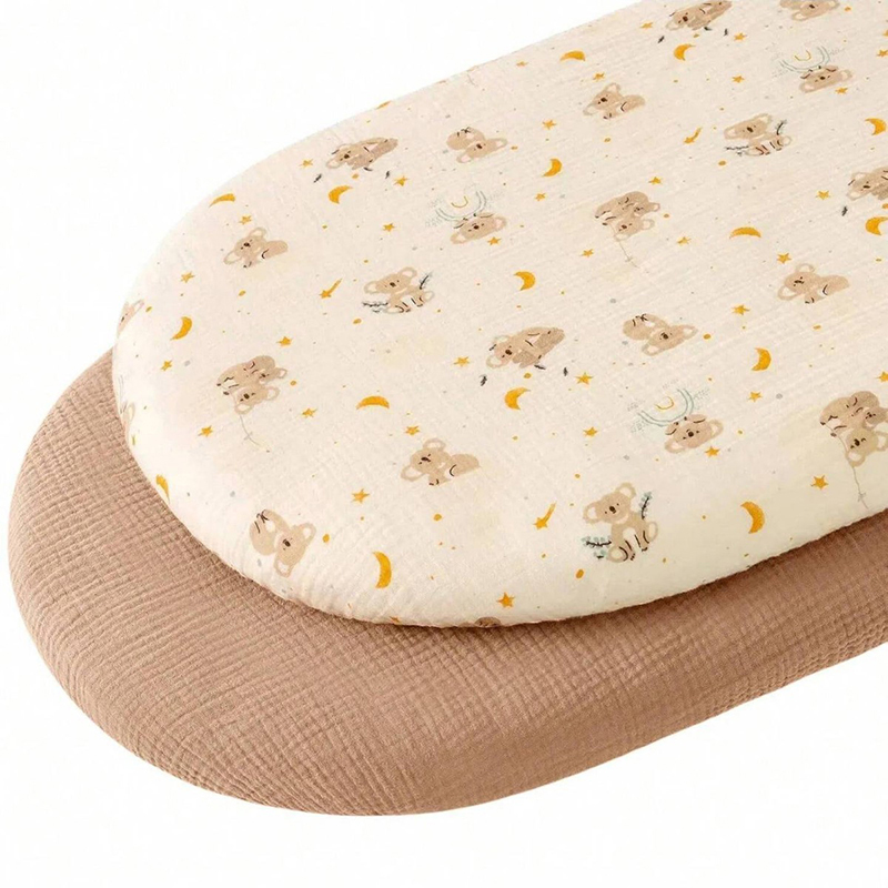 Muslin Cotton Bedspread - Musselin-Stubenwagenlaken für Babys, Mädchen, Jungen, weiche,