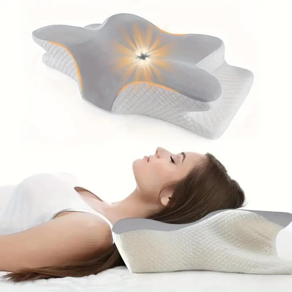 Anti Snore Contour Pillow - Memory-Schaum-Kissen, schmetterlingsförmig, entspannend, zervikal, langsamer Rückprall,