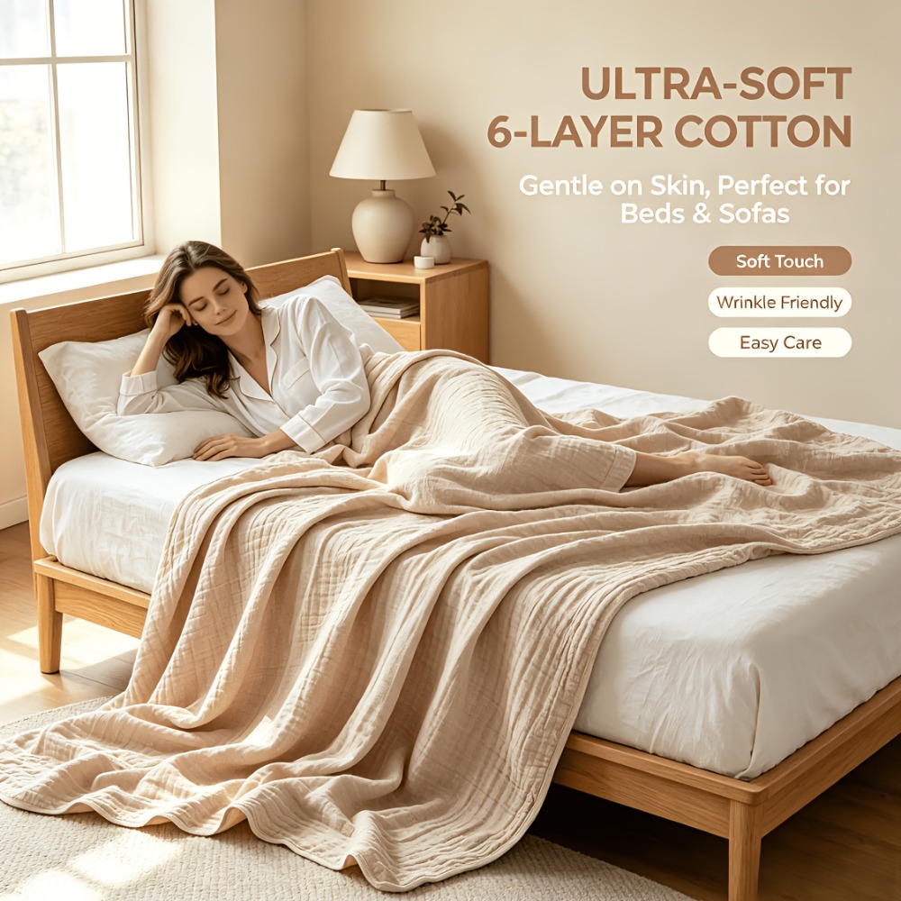 100% Baumwoll-Musselin-Decken  – Muslin Cotton Bedspread Bewertung und Preis