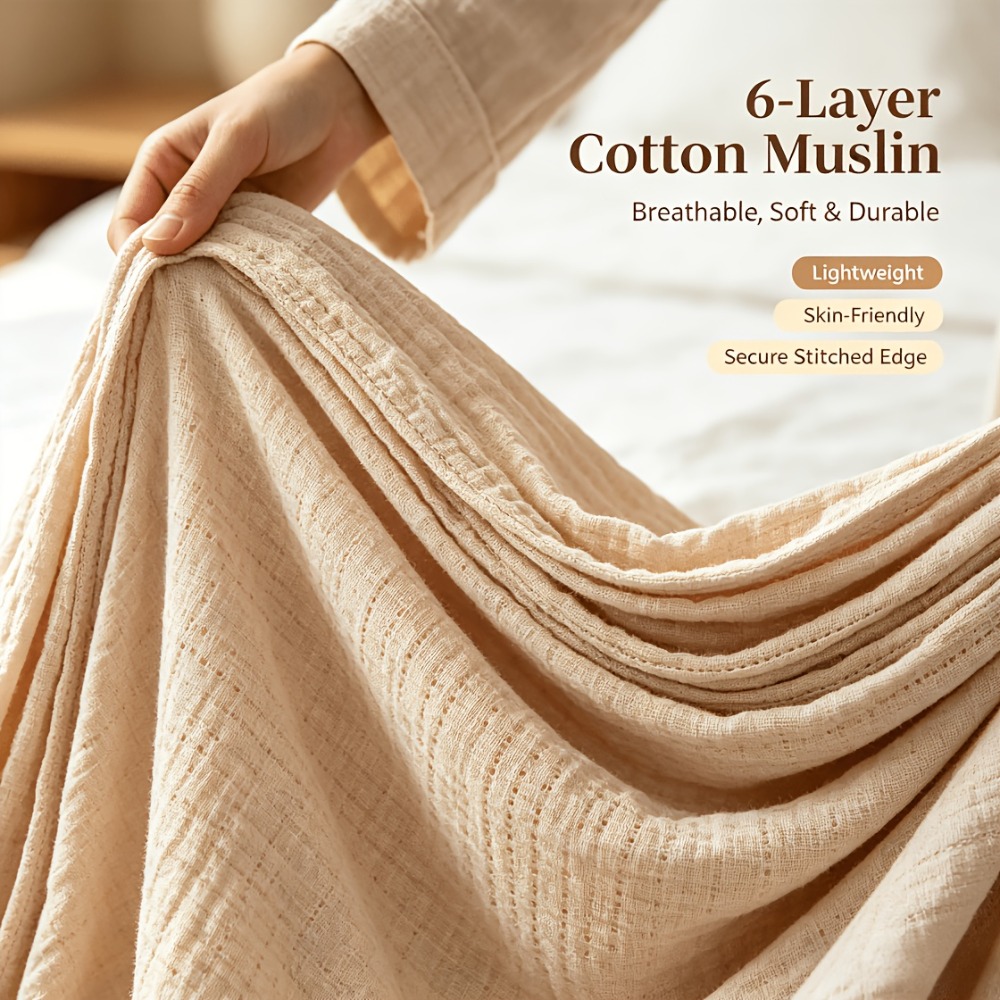 100% Baumwoll-Musselin-Decken  – Muslin Cotton Bedspread Bewertung und Preis