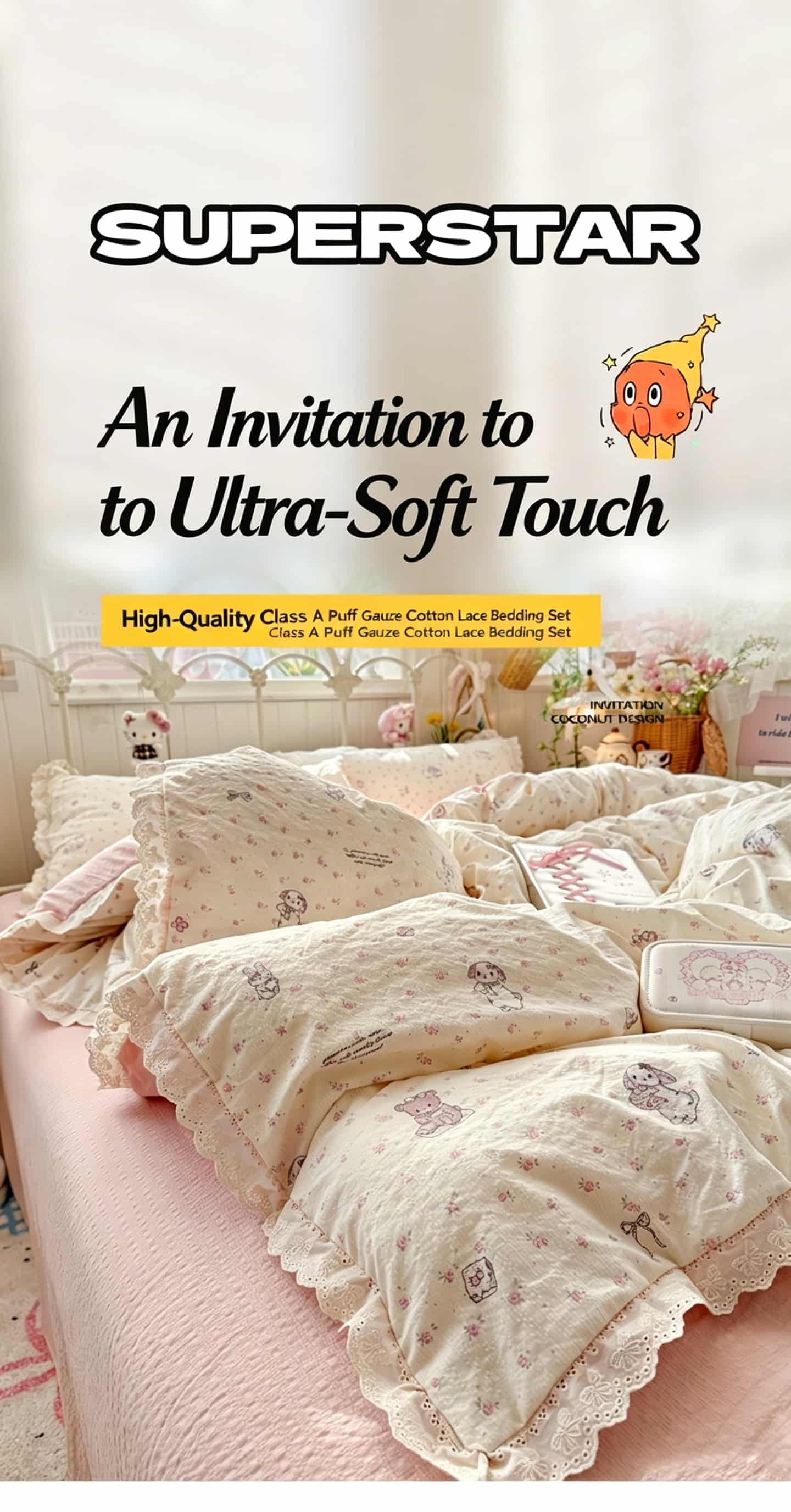 Bettwäsche-Sets mit Rüschen un – Aesthetic Floral Duvet Cover Bewertung und Preis
