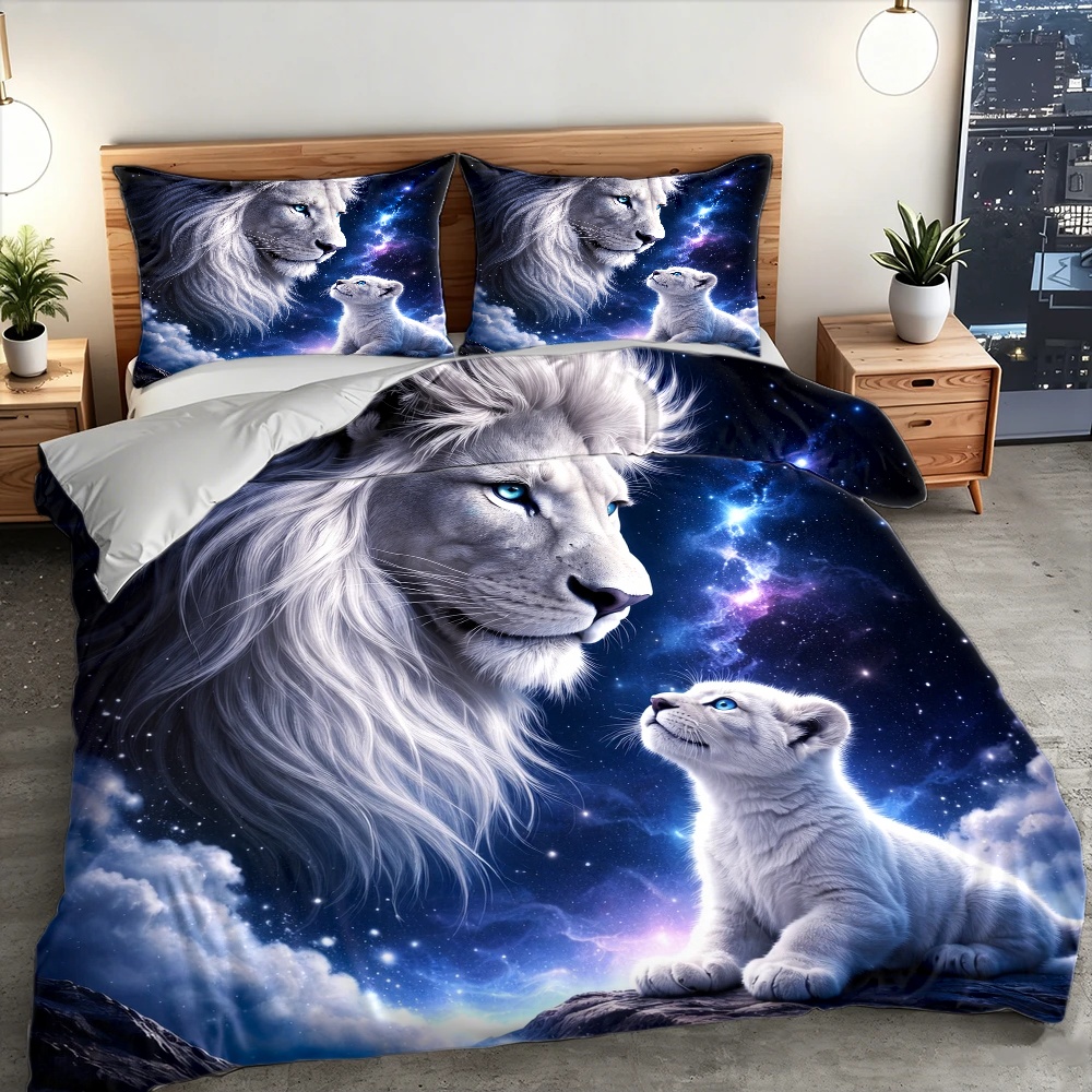 3-teiliges Sternenhimmel-Löwen – Duvet Cover Sets With Zipper Bewertung und Preis
