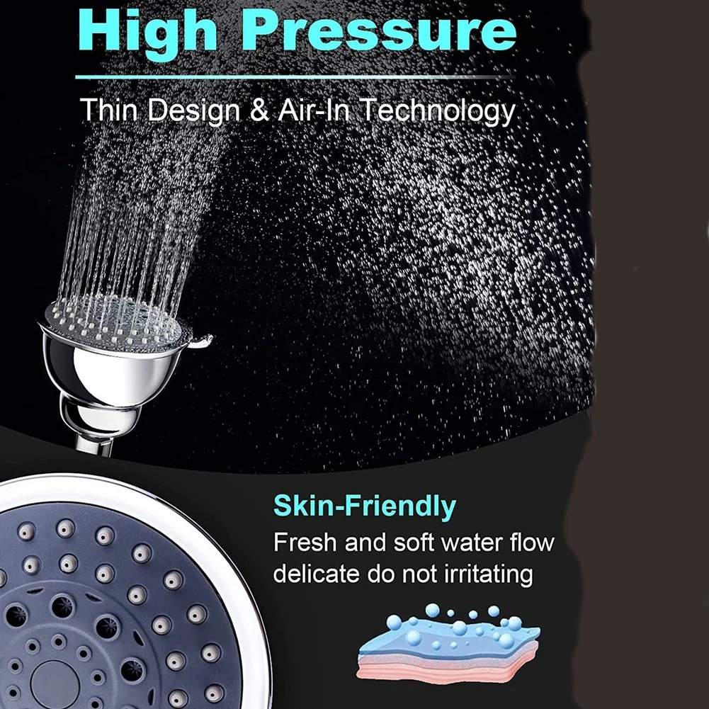Hochdruck-Handbrause mit 5 ein – High Pressure Shower Head Handheld Bewertung und Preis