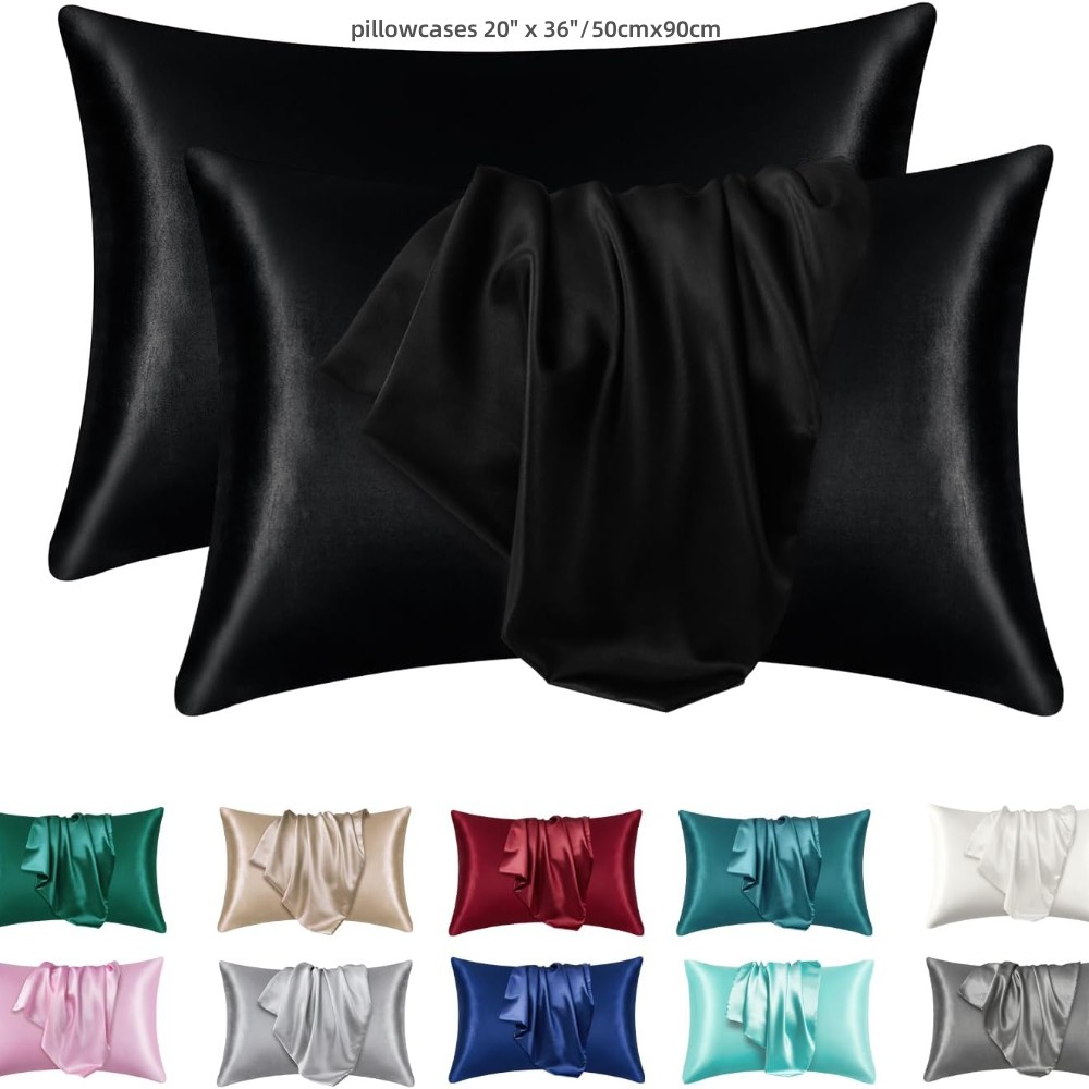 2er-Pack Satin-Kissenbezüge fü – Satin Silk Pillowcase Hair Skin Bewertung und Preis