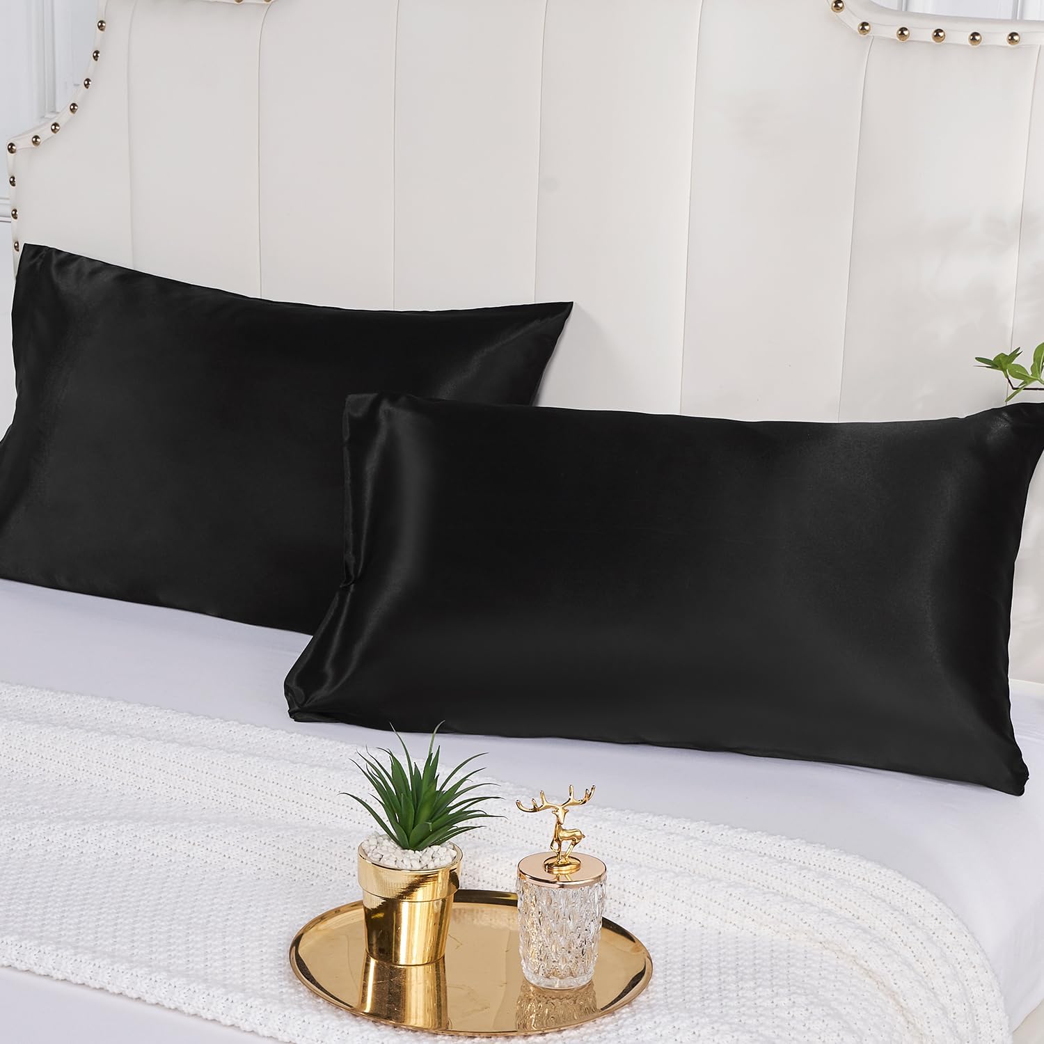 2er-Pack Satin-Kissenbezüge fü – Satin Silk Pillowcase Hair Skin Bewertung und Preis