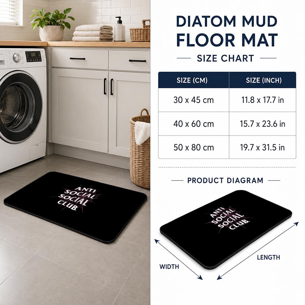 Fashion A ANTI SOCIAL SOCIAL C – Quick Dry Diatomite Bath Mat Bewertung und Preis