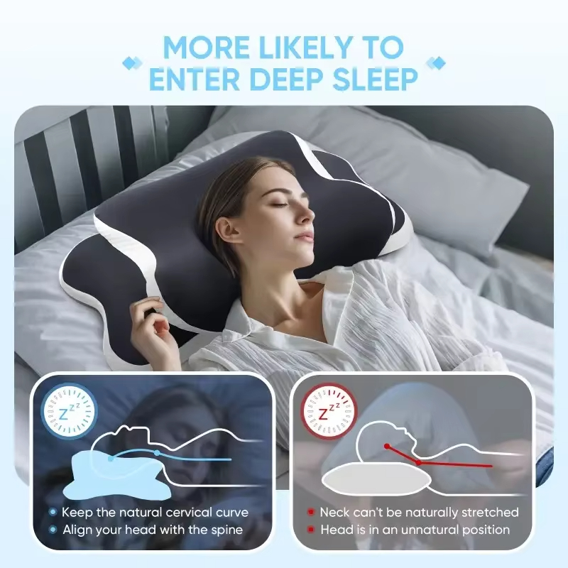 Memory-Schaum-Kissen in Schmet – Memory Foam Orthopedic Pillow Neck Pain Bewertung und Preis