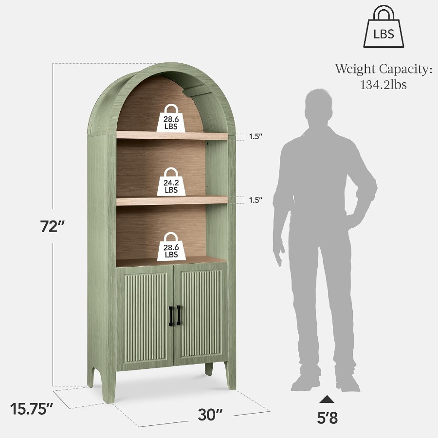 72 Zoll hoher, gewölbter Vorra – Storage & Organization Bewertung und Preis