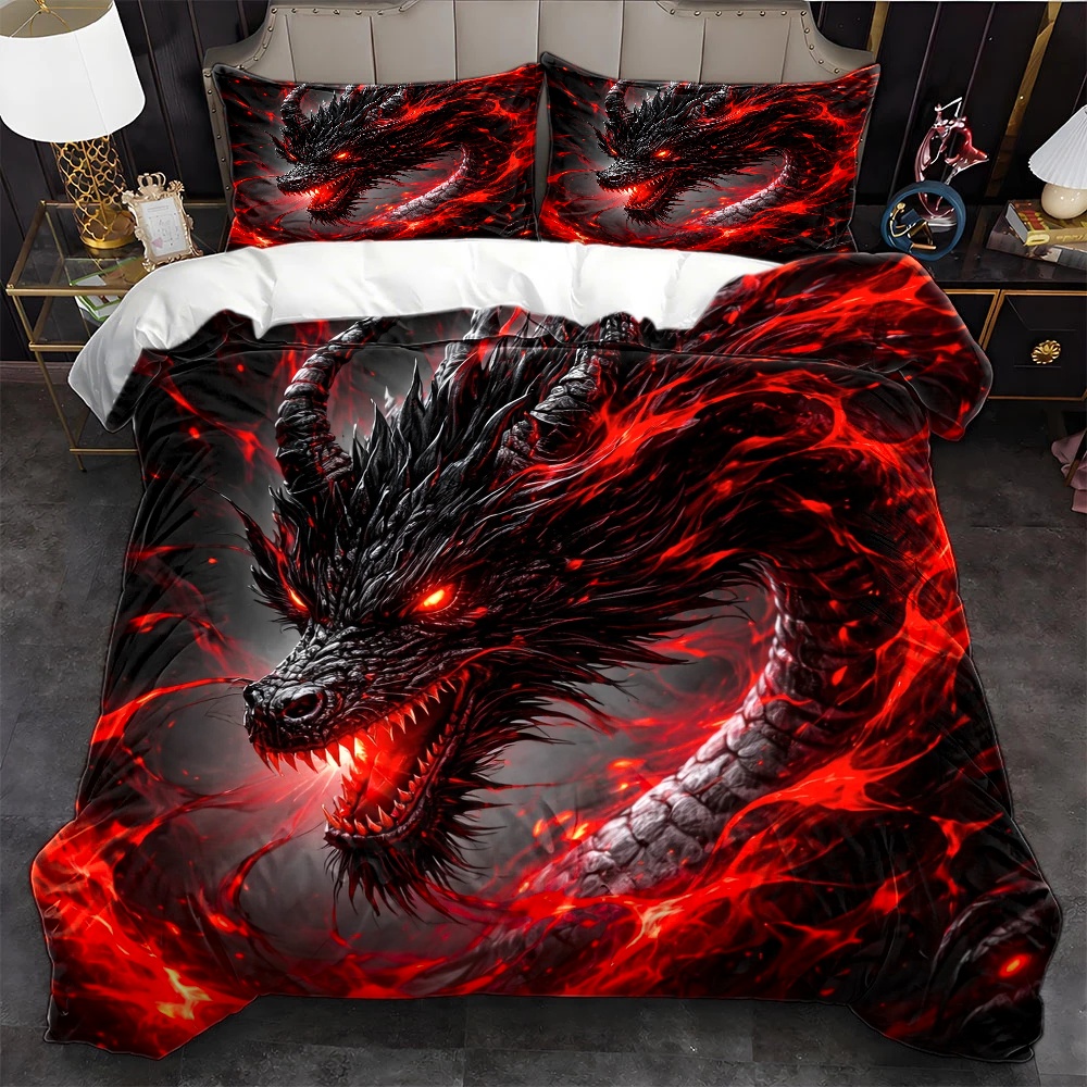 3-teiliges Dark Dragon Bettbez – Duvet Cover Sets With Zipper Bewertung und Preis