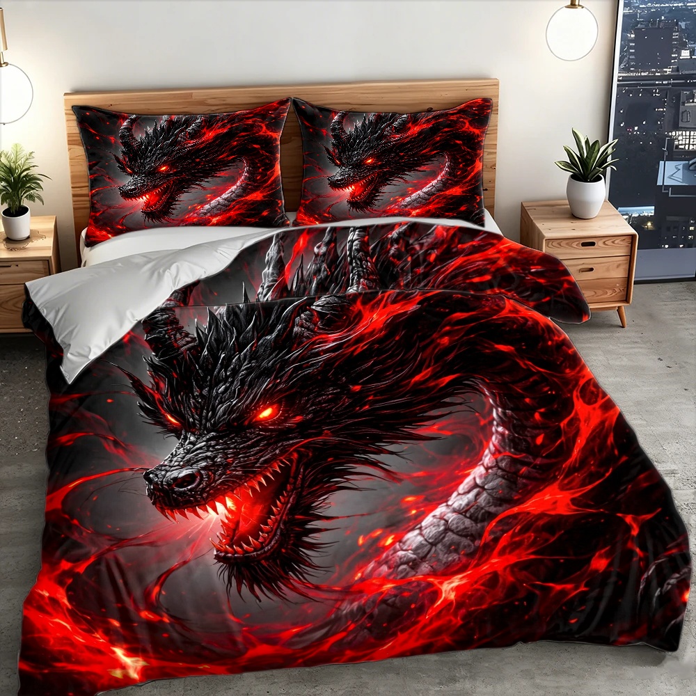 3-teiliges Dark Dragon Bettbez – Duvet Cover Sets With Zipper Bewertung und Preis