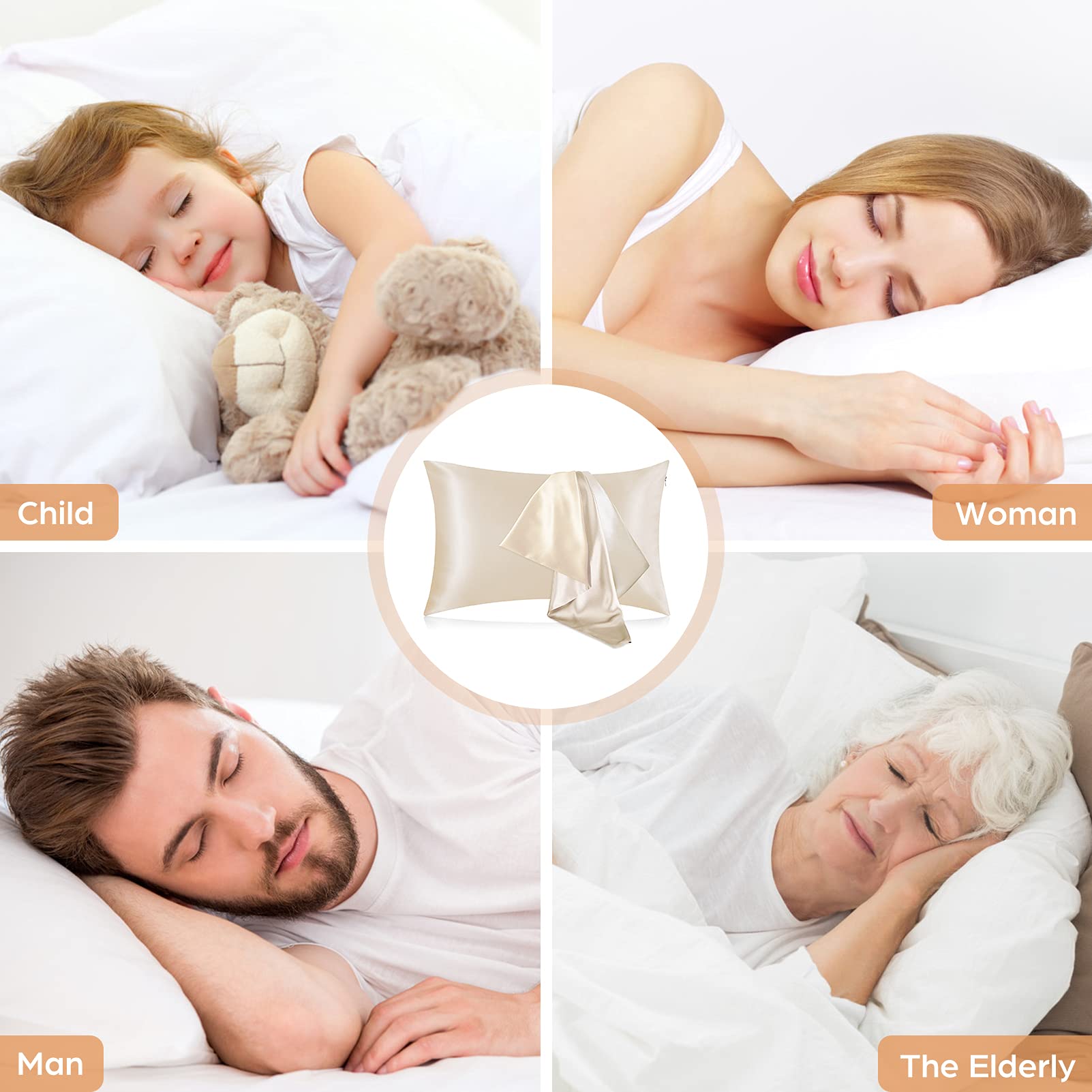 Satin Kissen bezüge Haar haut  – Satin Silk Pillowcase Hair Skin Bewertung und Preis