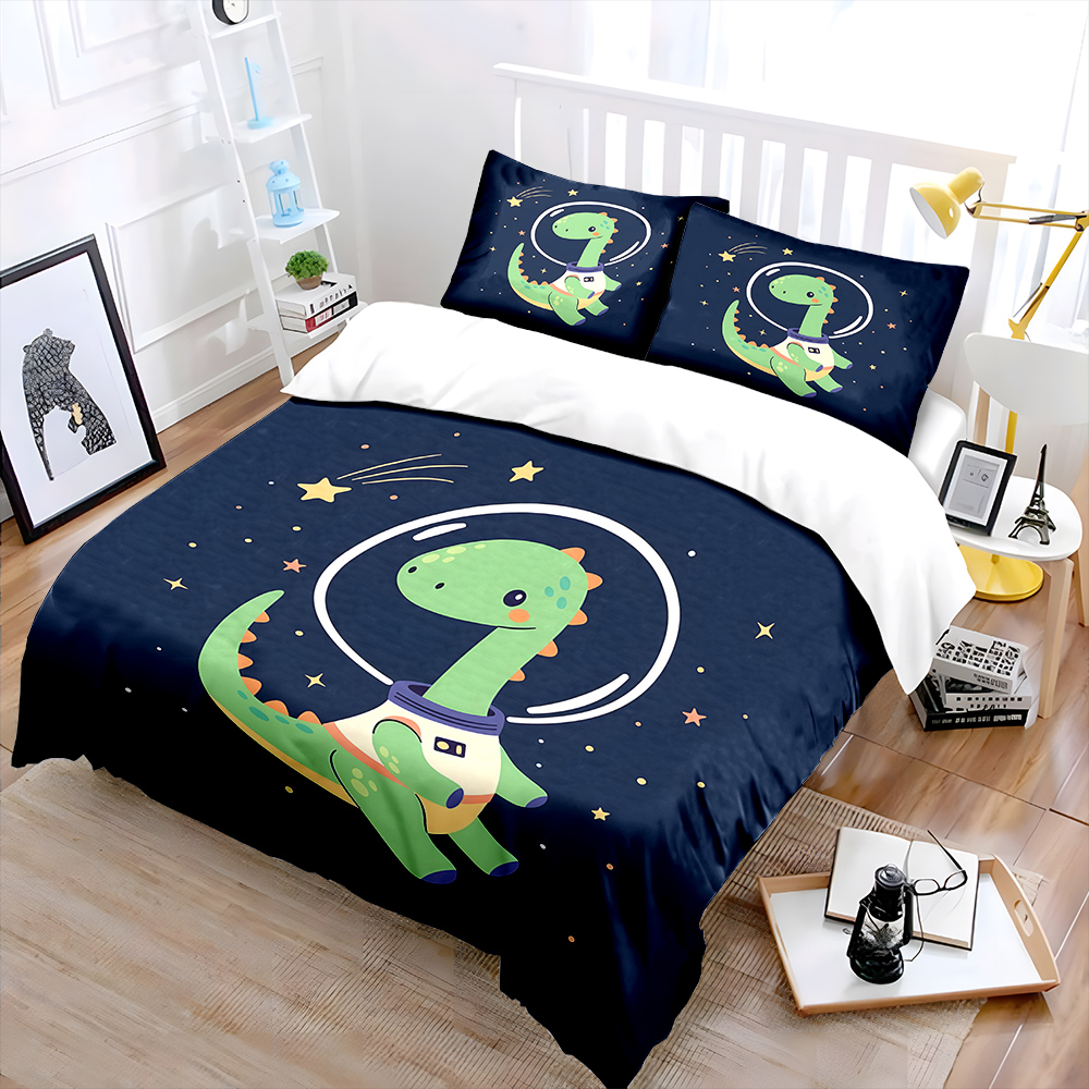 Weltraum-Dinosaurier mit Stern – Duvet Cover Sets With Zipper Bewertung und Preis
