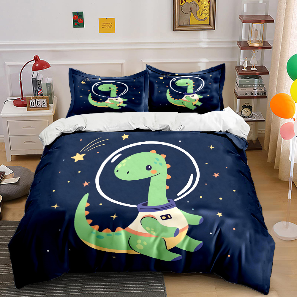 Weltraum-Dinosaurier mit Stern – Duvet Cover Sets With Zipper Bewertung und Preis