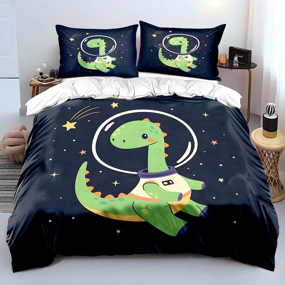 Weltraum-Dinosaurier mit Stern – Duvet Cover Sets With Zipper Bewertung und Preis