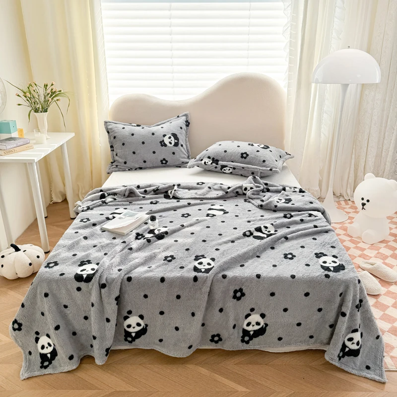 Panda-Druck Flauschige Plüsch- – Fluffy Fleece Comforter King Size Bewertung und Preis