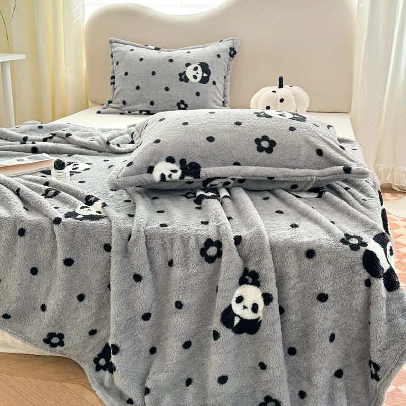 Panda-Druck Flauschige Plüsch- – Fluffy Fleece Comforter King Size Bewertung und Preis